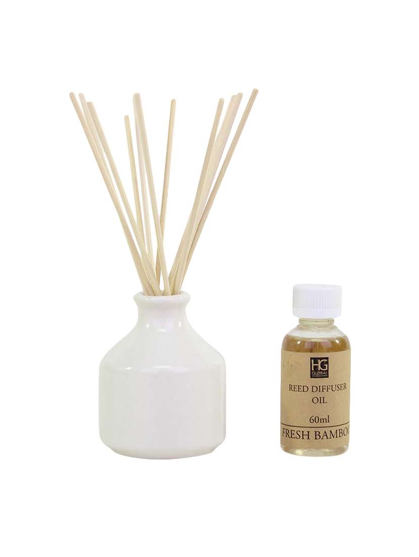 fresh bamboo reed diffuser with oil & plain reeds