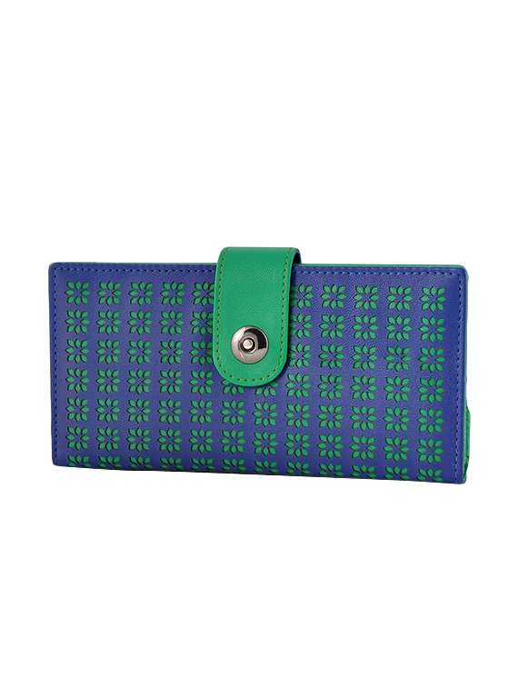 blue leatherette  wallet