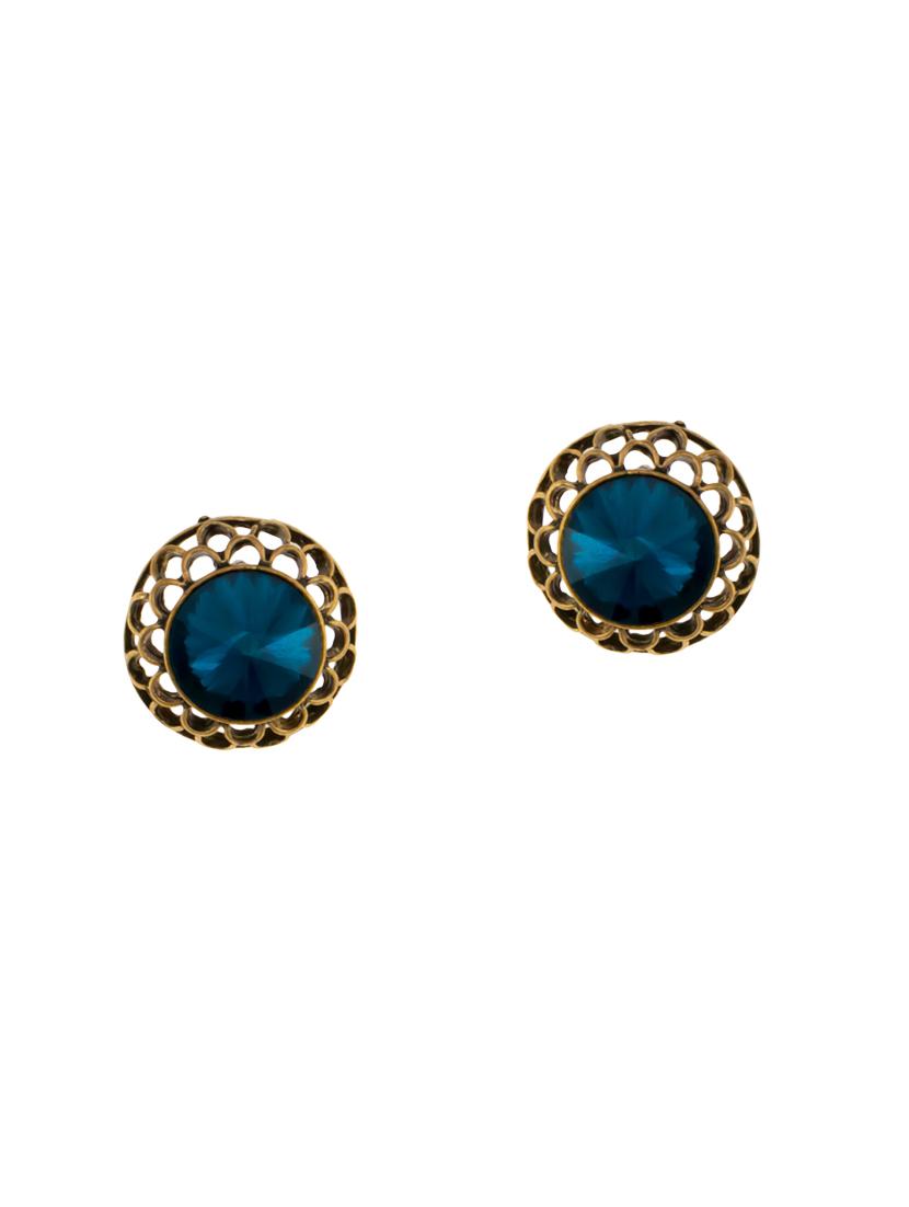 blue metal studs earrings - 14662496 - Zoom Image - 0