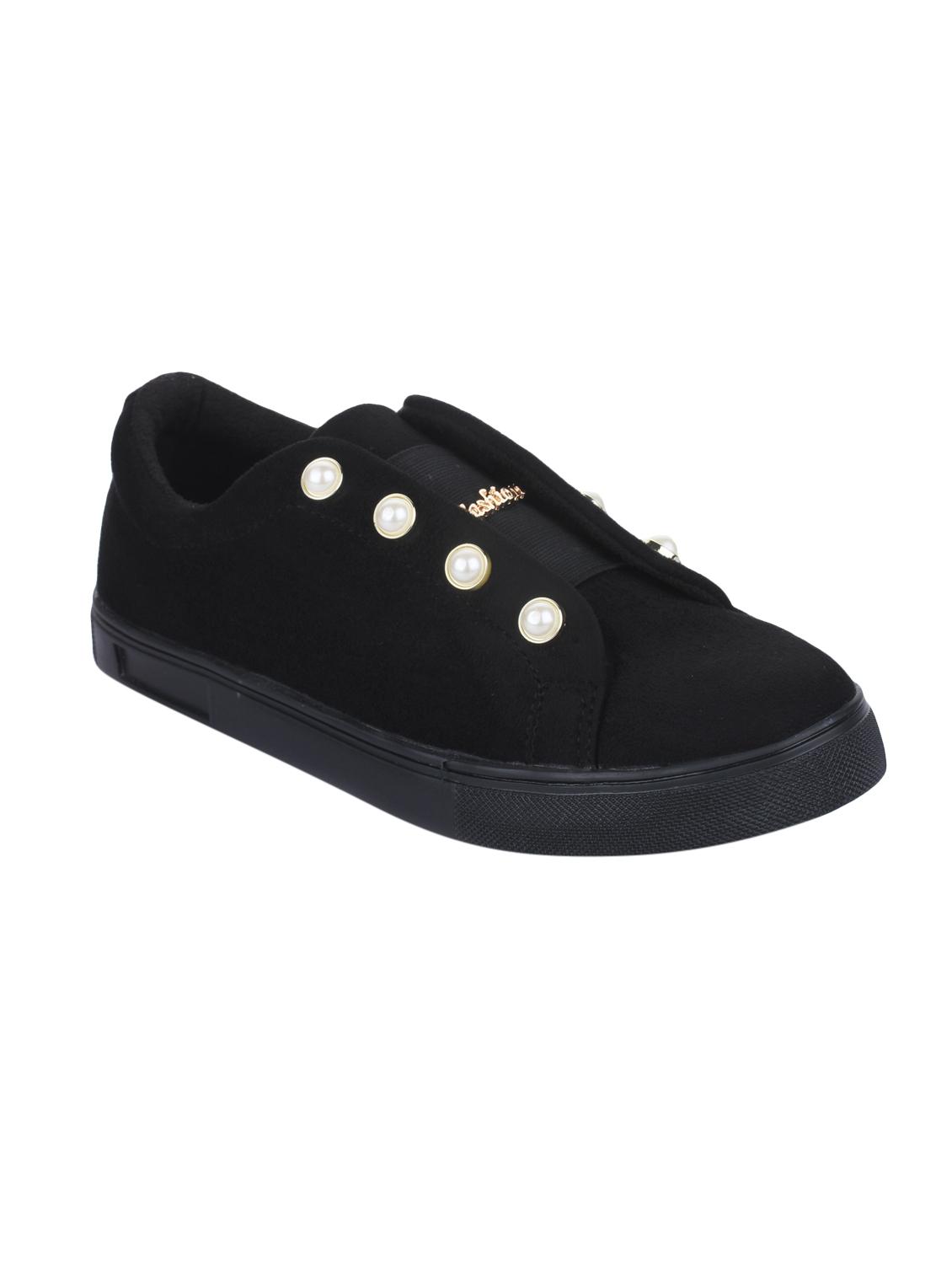 black suede laceup sneakers - 14664821 -  Zoom Image - 0