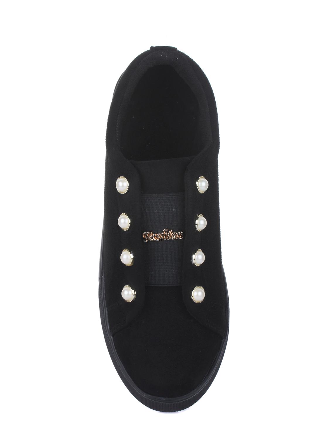 black suede laceup sneakers - 14664821 - Standard Image - 3