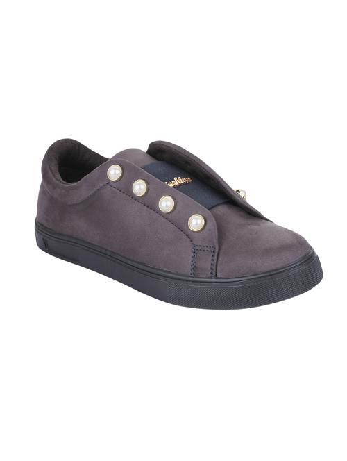 grey suede laceup sneakers - 14664822 -  Standard Image - 0