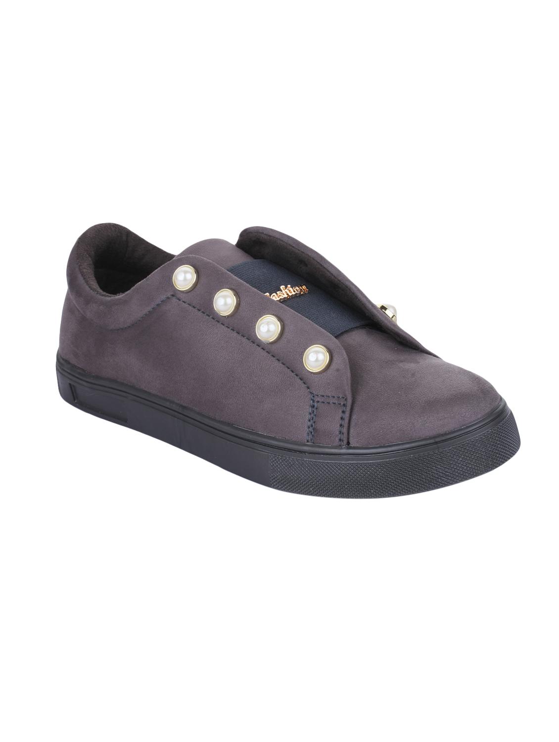 grey suede laceup sneakers - 14664822 -  Zoom Image - 0
