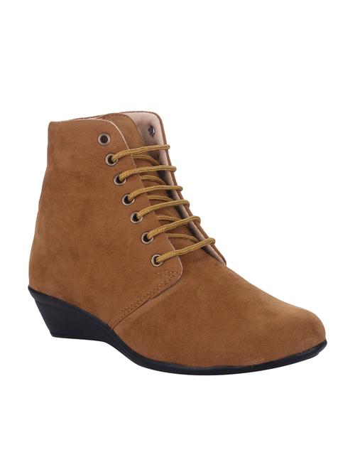 tan lace-up ankle boot - 14664833 -  Standard Image - 0
