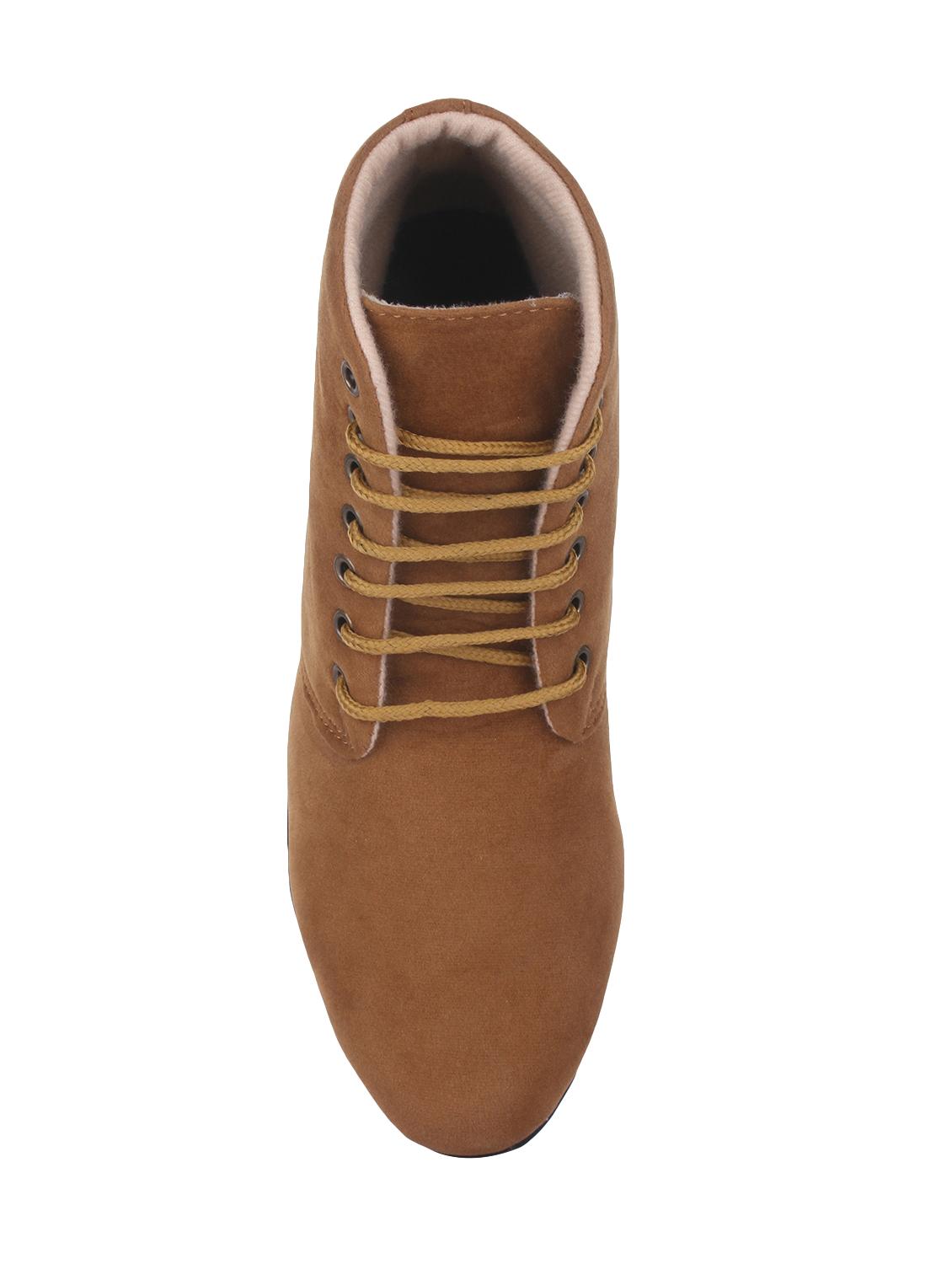 tan lace-up ankle boot - 14664833 - Standard Image - 3