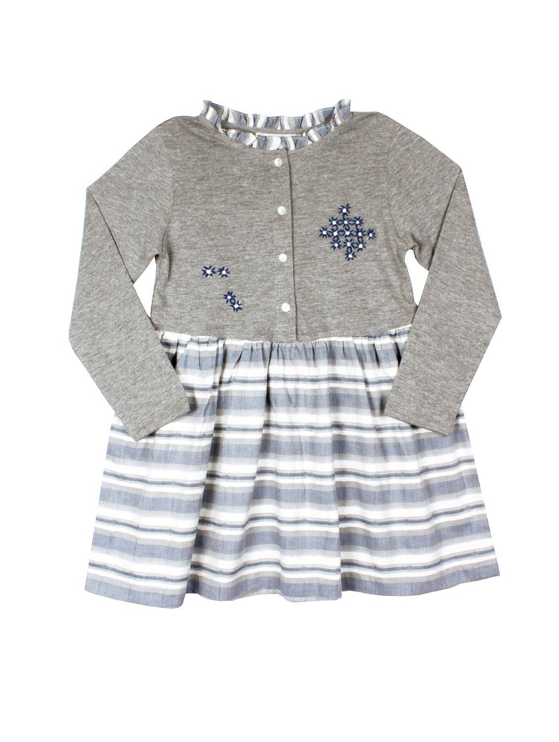 girls mock neck long sleeves frock - 14665594 -  Zoom Image - 0