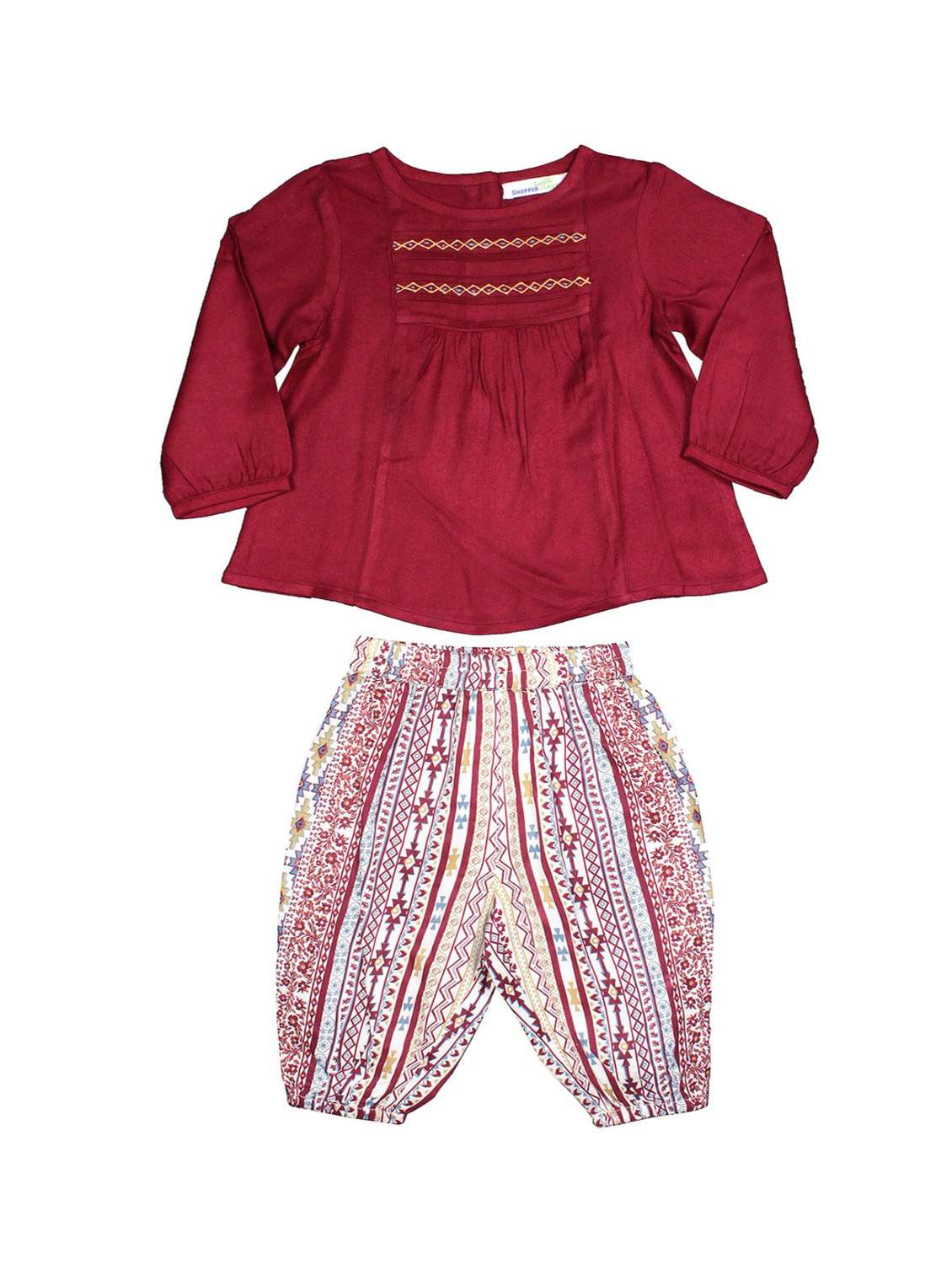 red viscose twin set