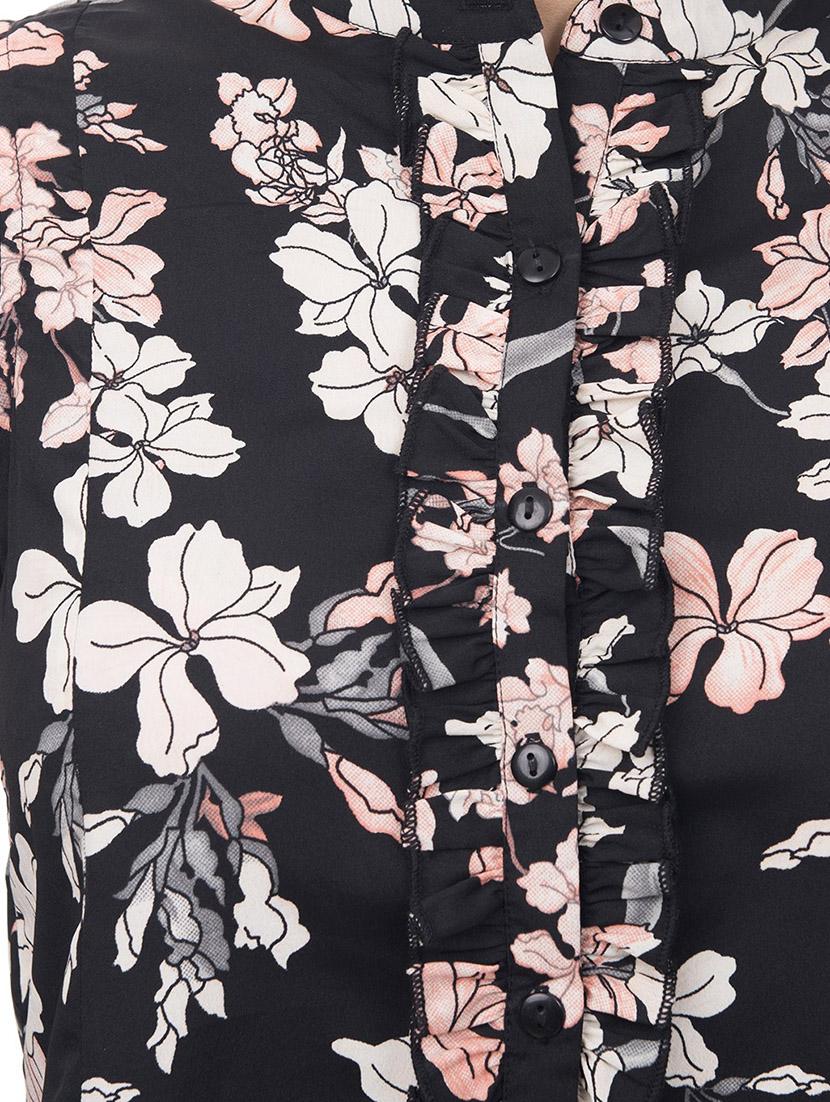 multi colored crepe top - 14666630 - Standard Image - 3