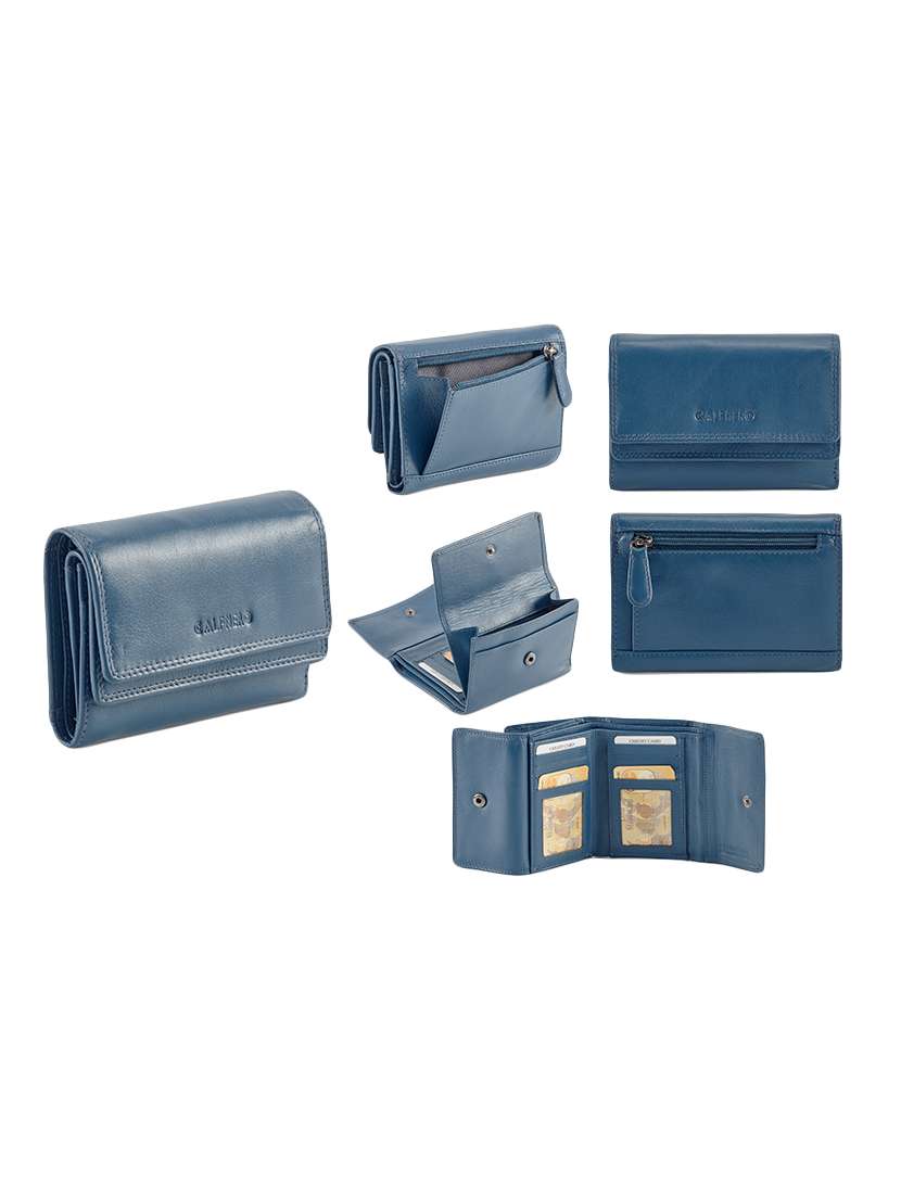 blue leather wallet - 14666973 - Zoom Image - 0