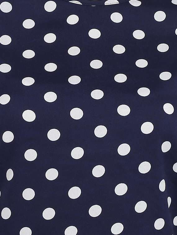 Navy blue bell sleeved top - 14669183 -  Standard Image - 3