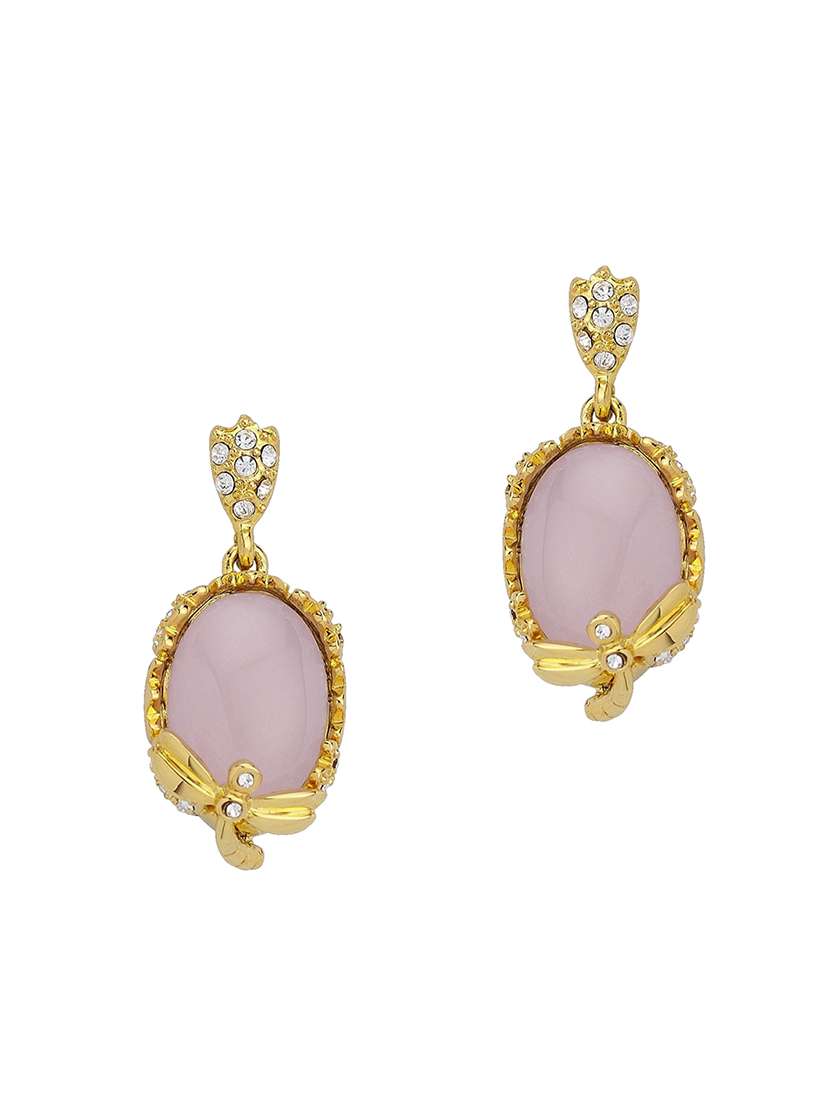 gold gold plated drop earrings