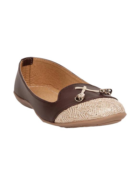 brown leather slip on ballerina - 14677569 - Zoom Image - 0