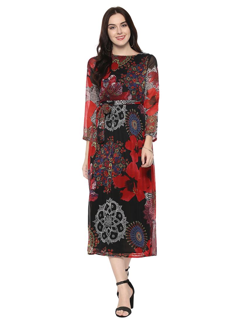 black printed maxi dress - 14679285 -  Zoom Image - 0