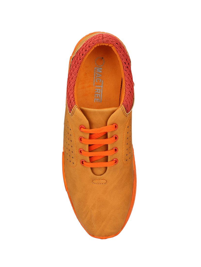 tan leatherette lace up shoe - 14704191 - Standard Image - 3