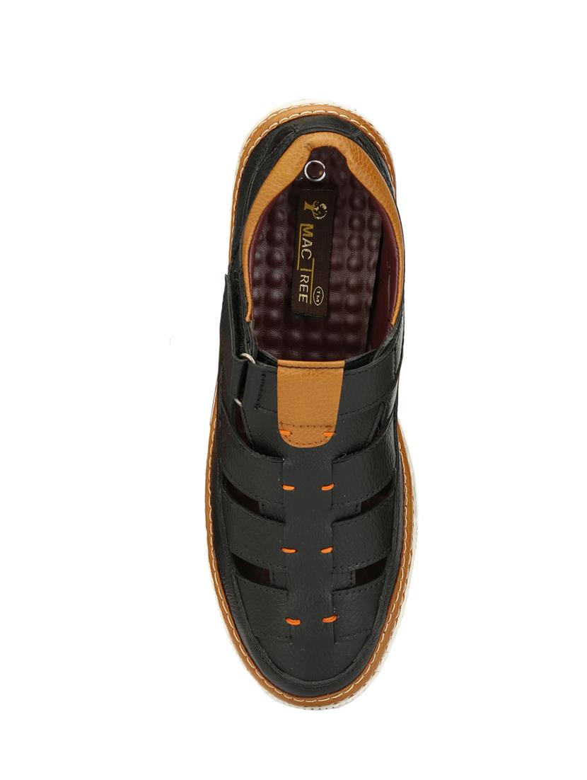 black leatherette slip on sandal - 14704197 - Standard Image - 3