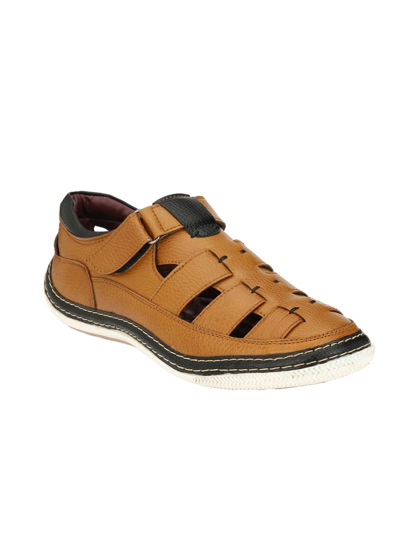 tan leatherette slip on sandal - 14704200 - Zoom Image - 0