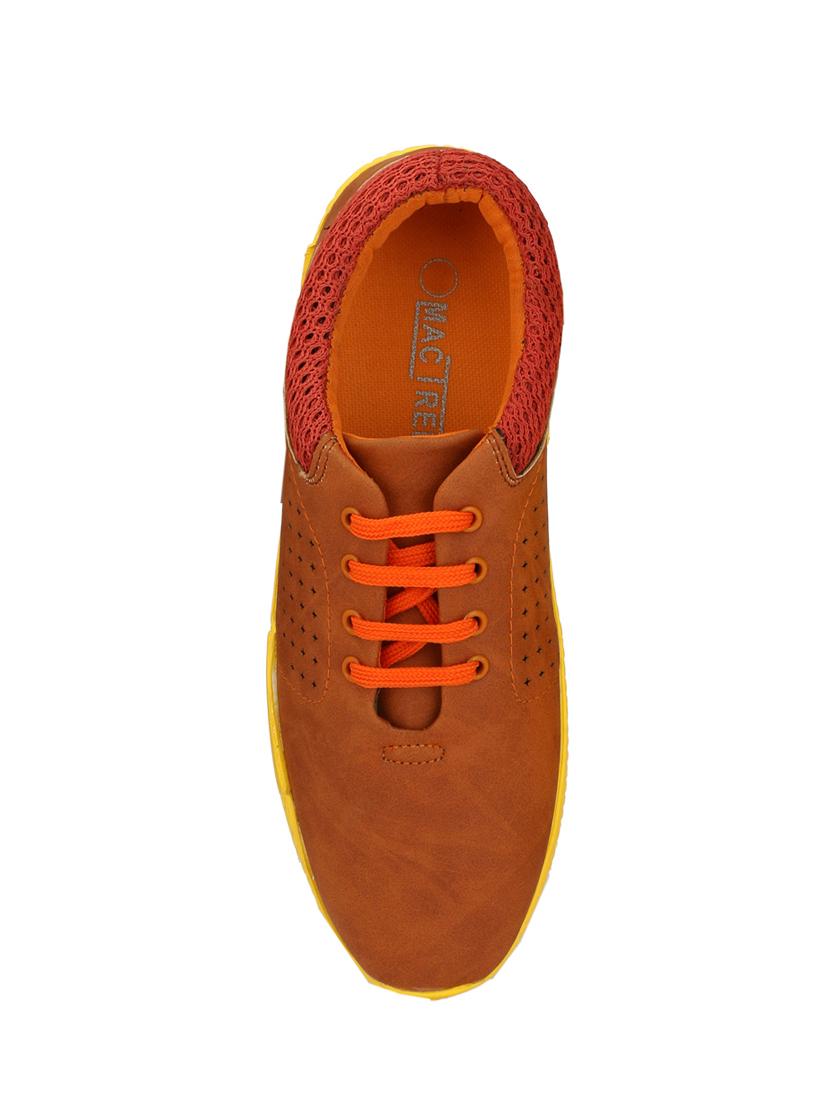 tan leatherette lace up shoe - 14704201 - Standard Image - 3