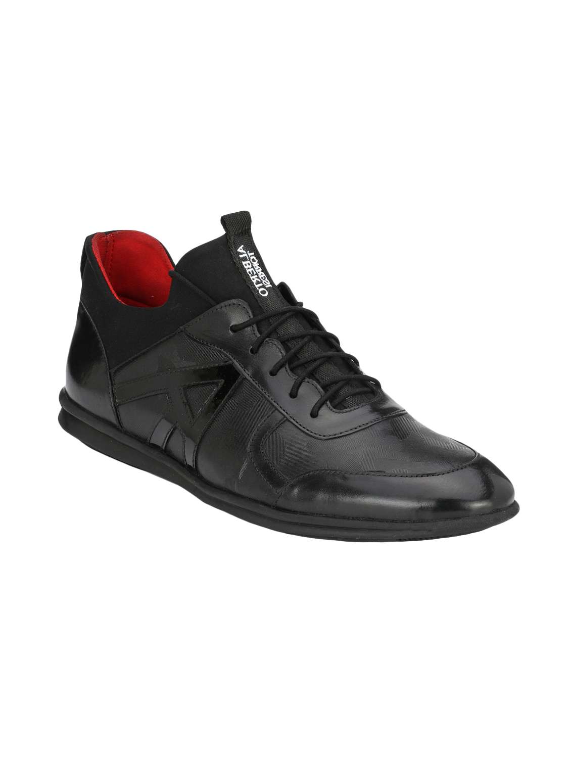 Buy online Black Leather Lace Up Shoe from Casual Shoes for Men by
