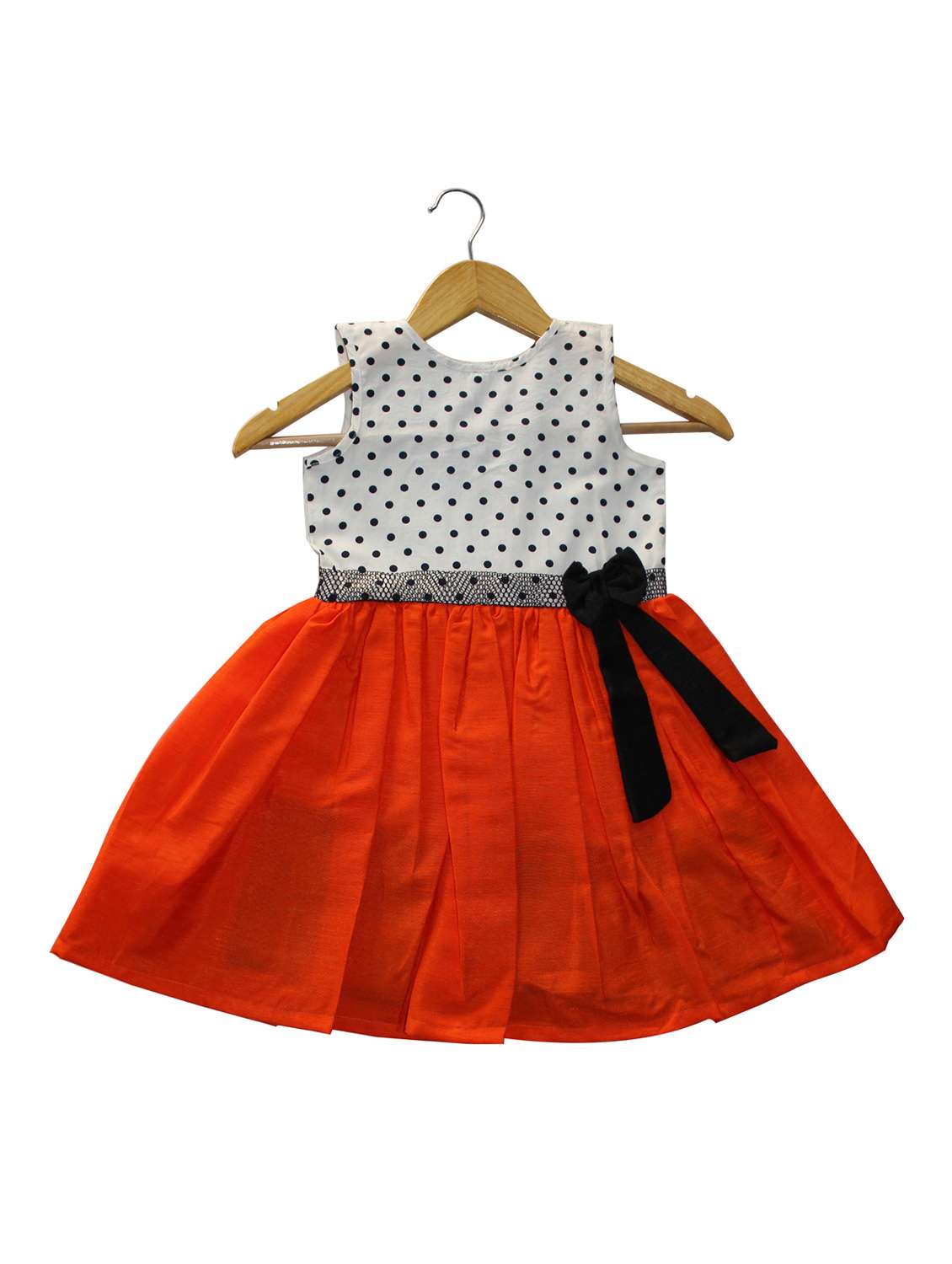 orange cotton frock