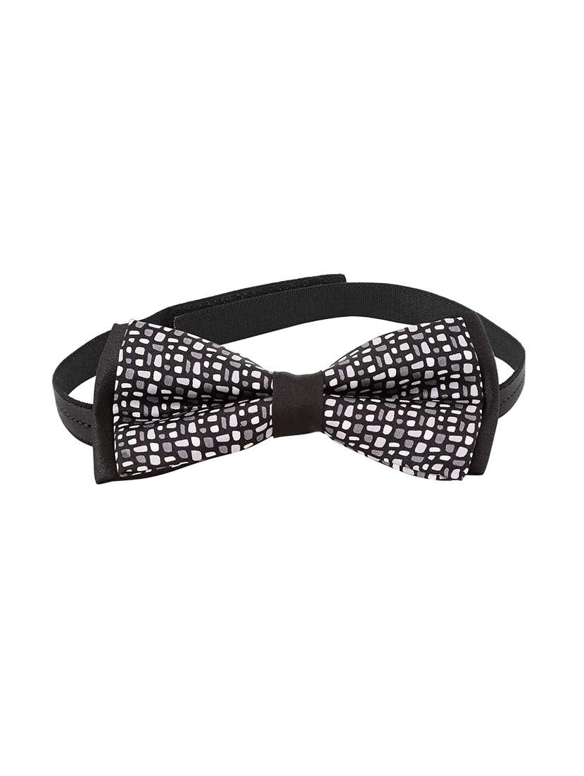 black satin bow tie