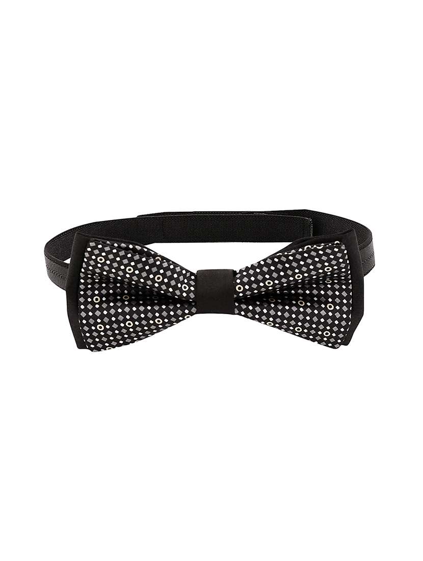 black satin bow tie