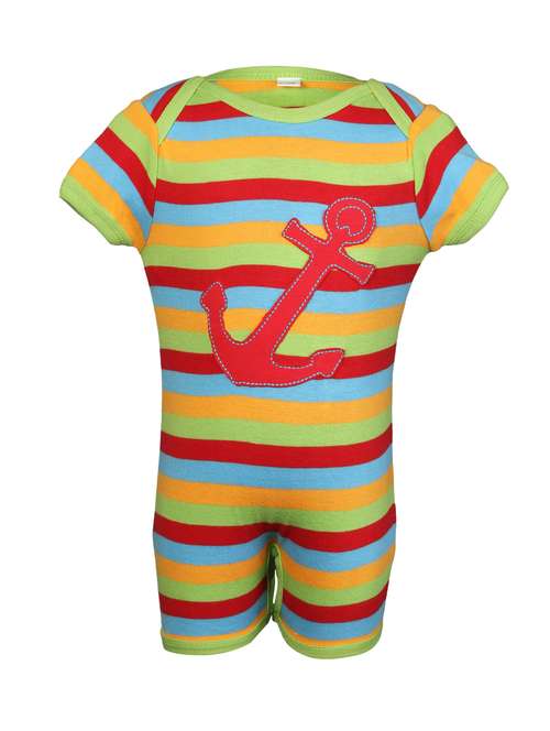 multi colored cotton romper - 14718084 - Standard Image - 0