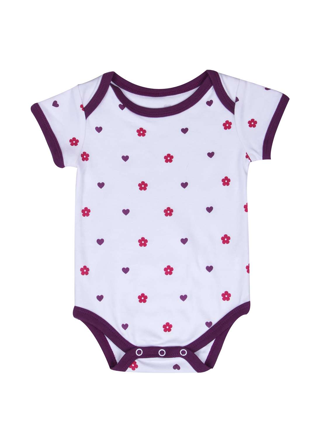 kids white printed cotton onesie