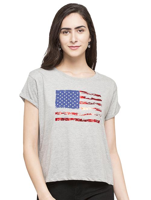 grey cotton tee - 14719782 - Standard Image - 0