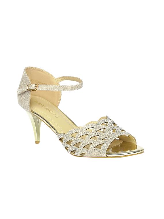 gold pu ankle strap sandals - 14719935 -  Zoom Image - 0