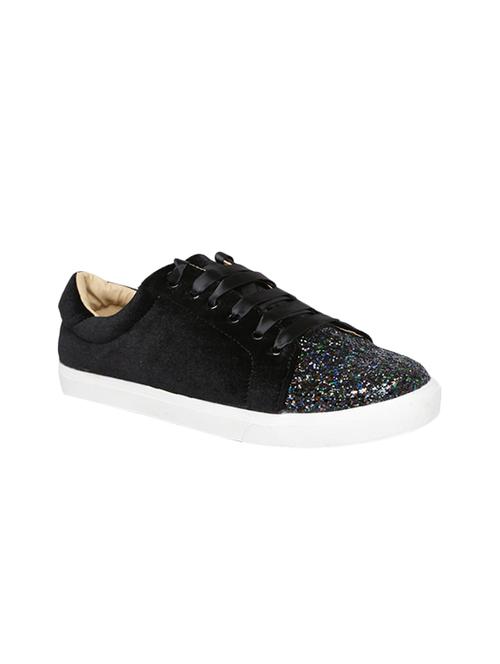 black velvet laceup sneakers - 14719936 -  Standard Image - 0