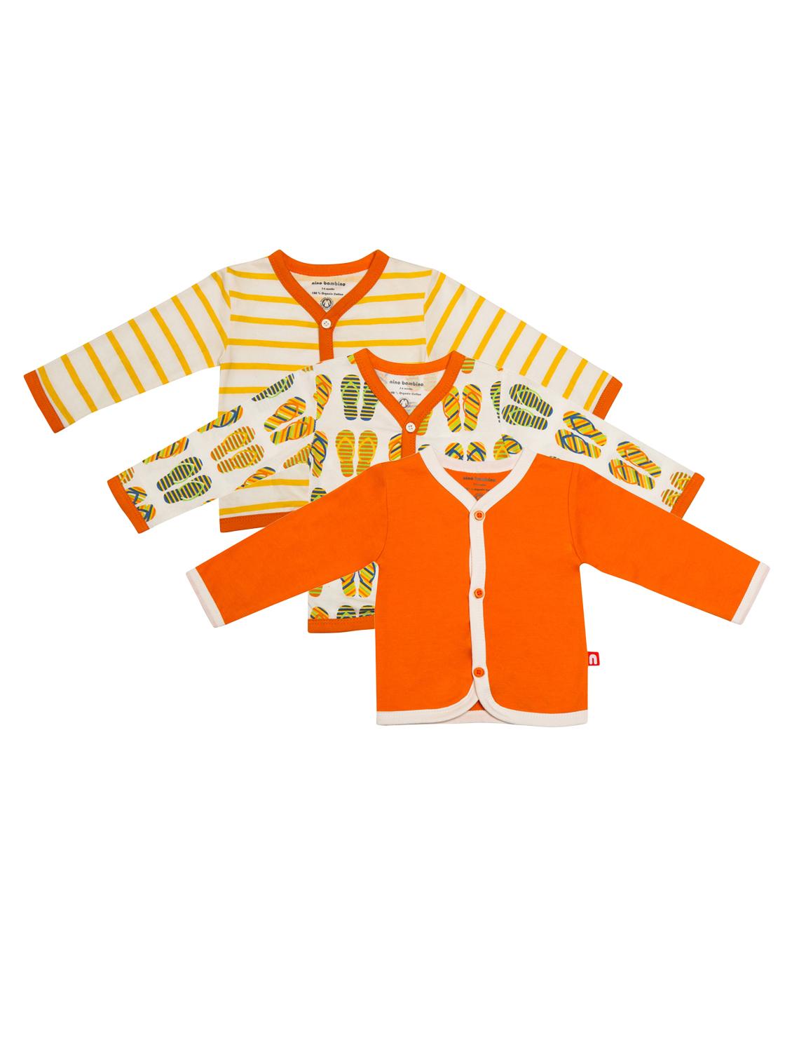 set of 3 orange cotton t-shirts - 14720046 - Zoom Image - 0
