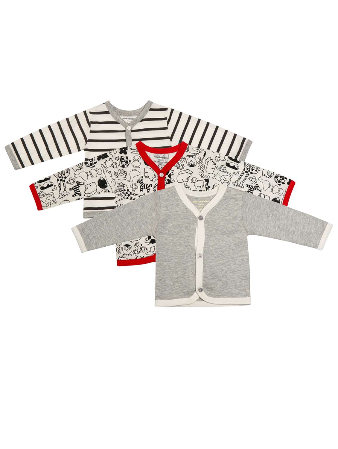 set of 3 grey cotton t-shirts