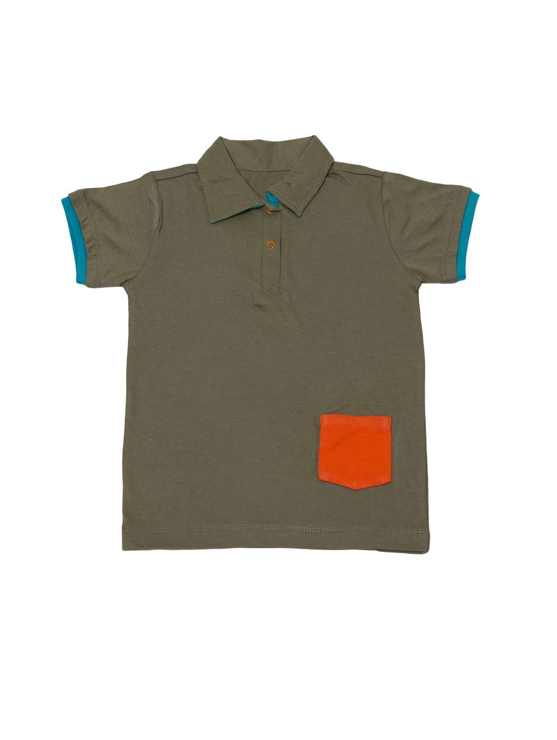 Buy online Contrast Pocket Patch Polo Neck T-shirt from boys for