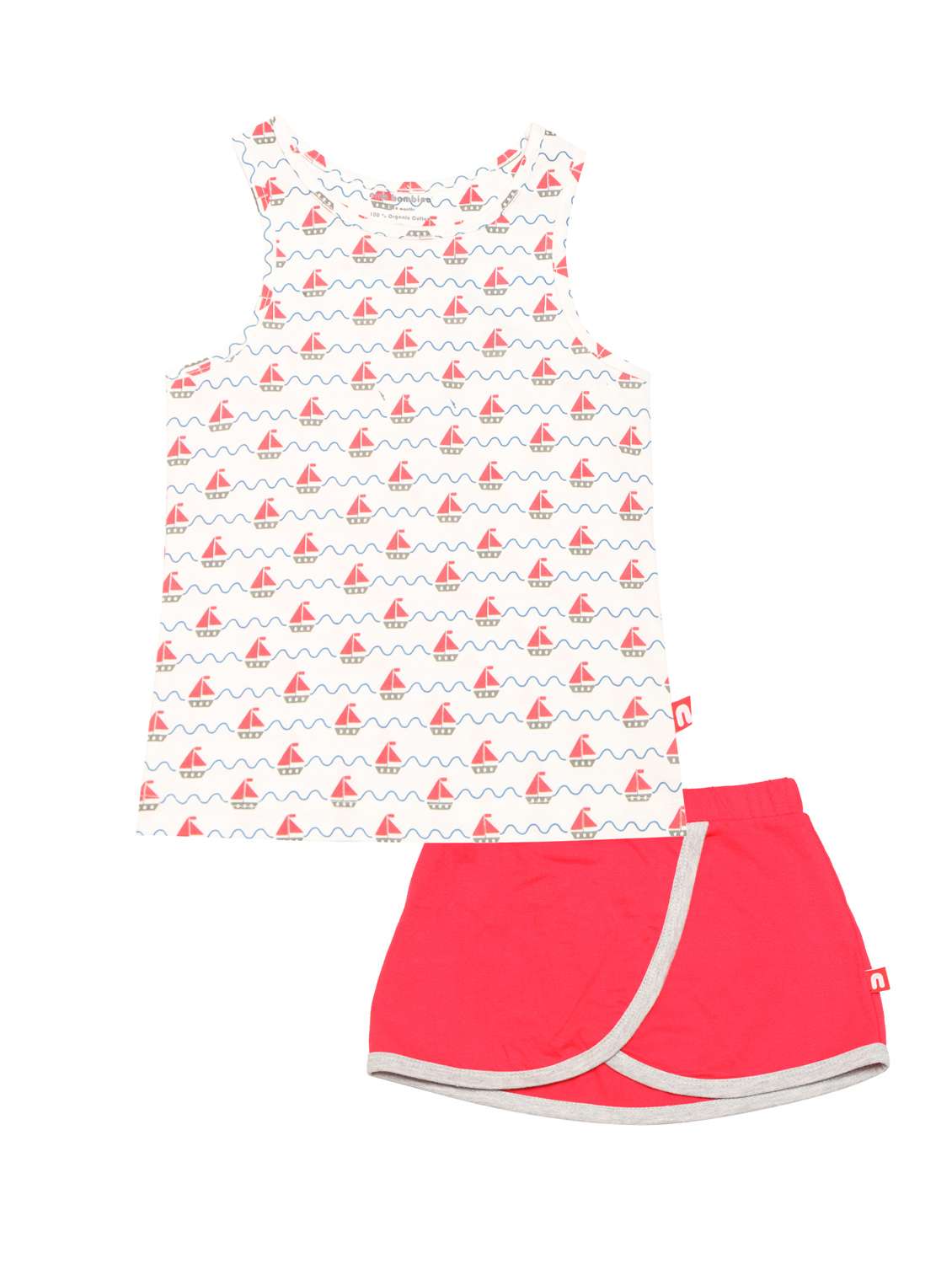 pink cotton skirt top