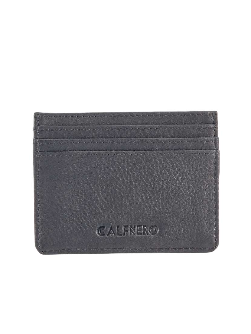 black leather card holder