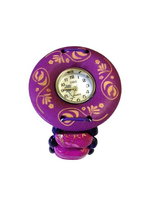 fashion purple colour beaded bracelet watch - 713.1 - 14728284 -  Standard Image - 0