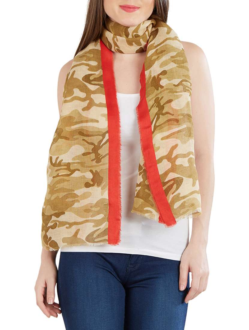 women's camouflage print stole