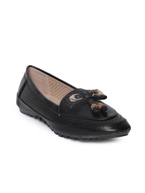 black faux leather slip on ballerina - 14732032 -  Standard Image - 0