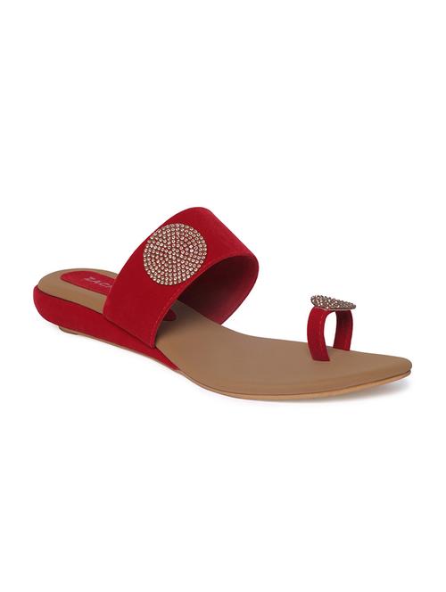 red one toe  sandal - 14732063 -  Standard Image - 0