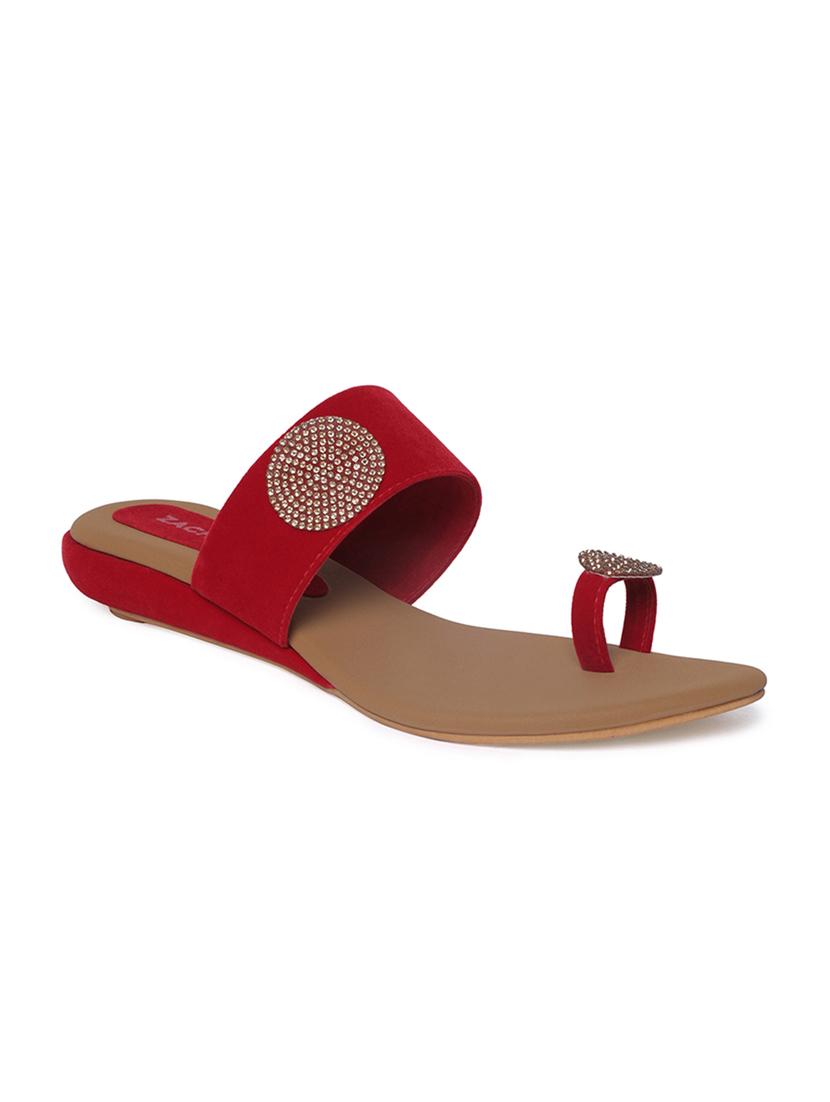red one toe  sandal - 14732063 -  Zoom Image - 0