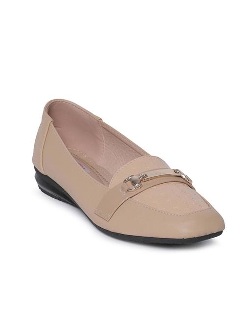 tan faux leather slip on loafers - 14732093 -  Standard Image - 0