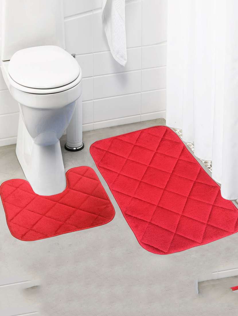 super soft memory foam bathmat set with contour