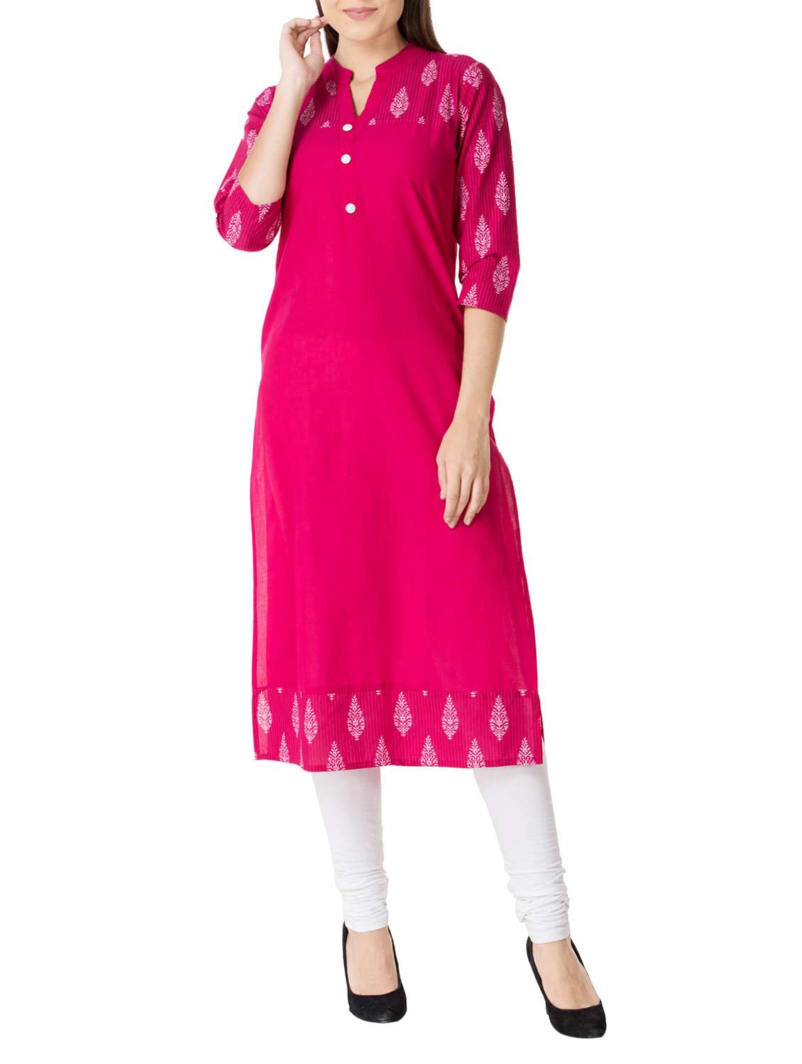 printed straight kurta