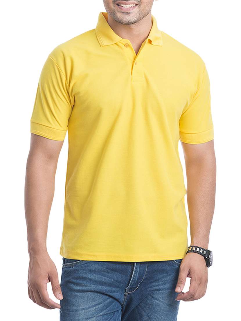 yellow polyester polo t-shirt - 14738406 - Zoom Image - 0