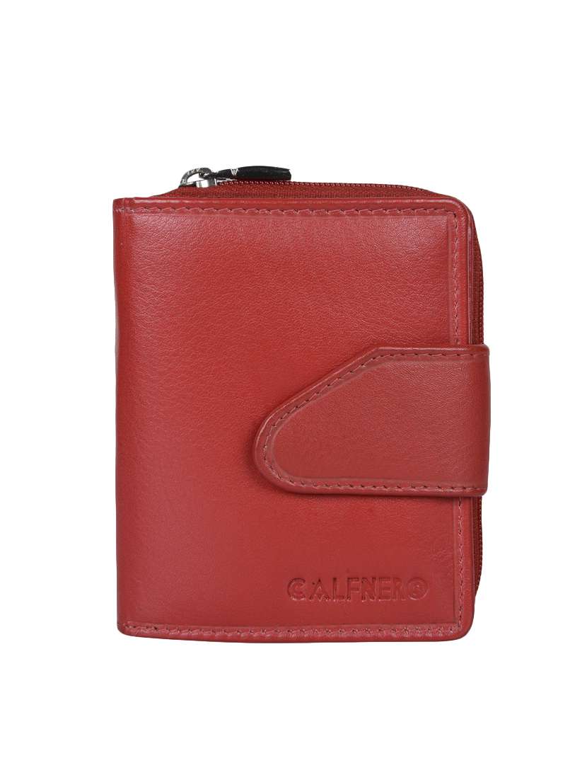 red leather wallet