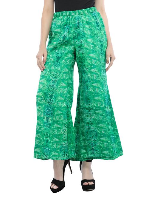 green viscose palazzos - 14742863 -  Standard Image - 0