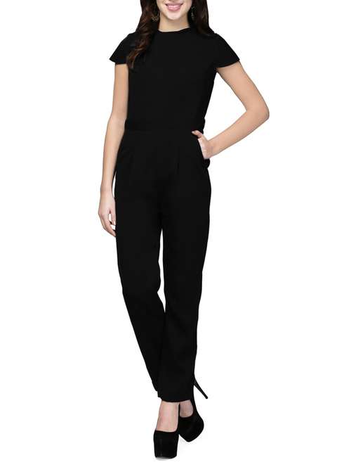 cap sleeved full leg jumpsuit