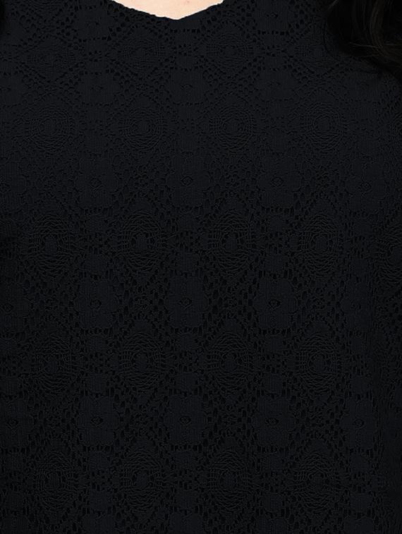 bell sleeved floral laced top - 14743150 - Standard Image - 3