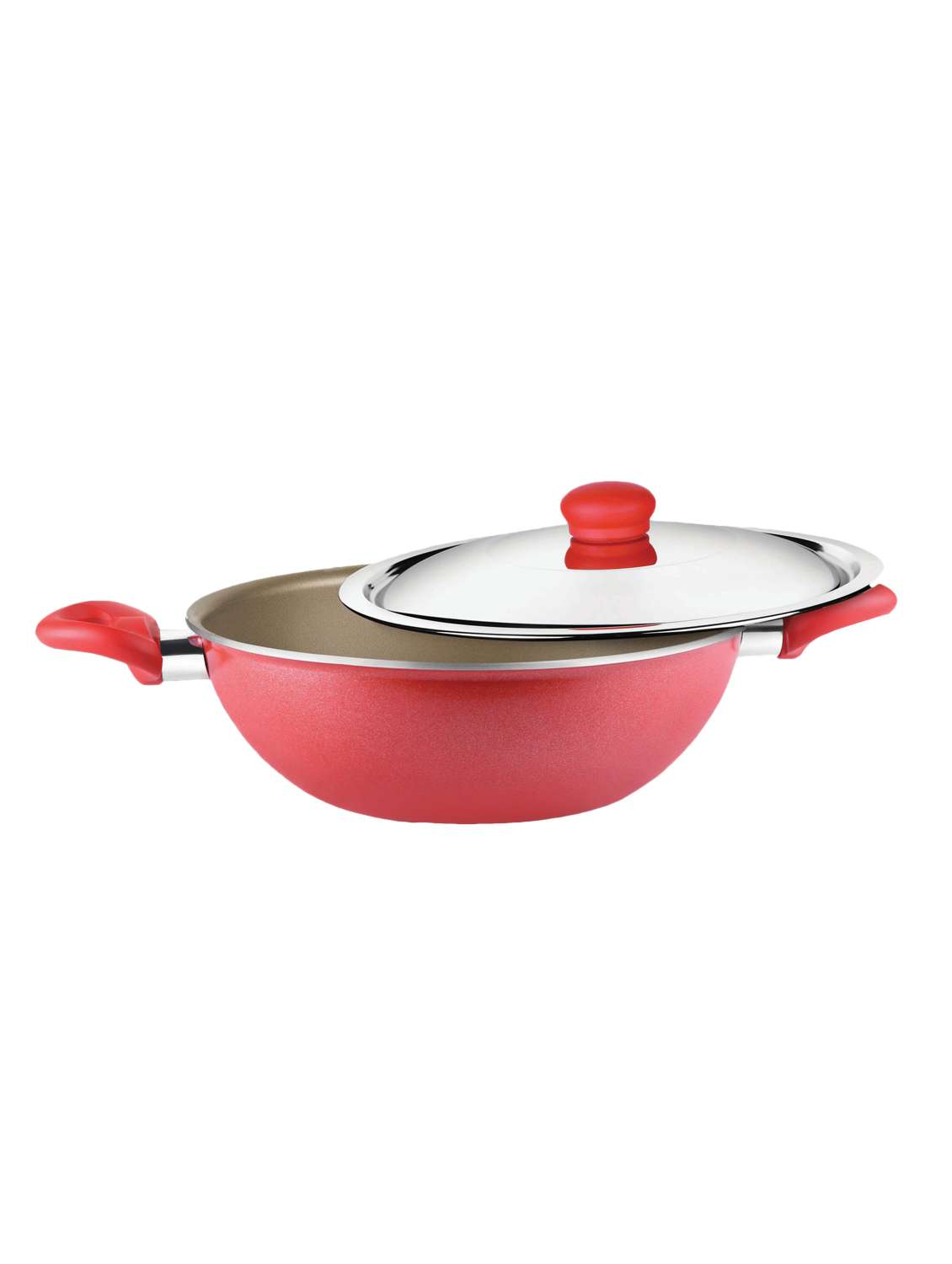 240mm omega gold series kadai  with ss lid