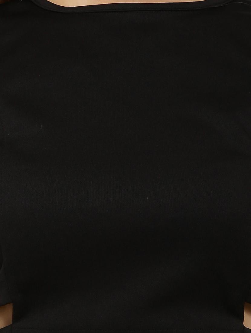 black polyester crop top - 14747116 - Standard Image - 3
